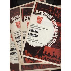 ARSENAL (DOUBLE SEASON) 1970-71 FOOTBALL PROGRAMME X5