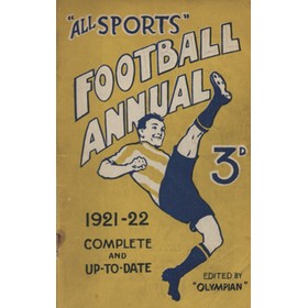 ALL SPORTS FOOTBALL ANNUAL 1921-22