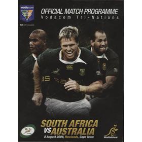 SOUTH AFRICA V AUSTRALIA 2009 RUGBY UNION PROGRAMME