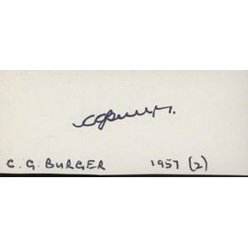 CHRISTOPHER BURGER (SOUTH AFRICA) CRICKET AUTOGRAPH