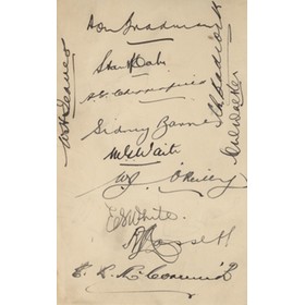 AUSTRALIA 1938 SIGNED CRICKET ALBUM PAGE 
