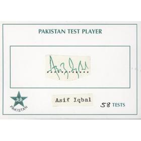 ASIF IQBAL (PAKISTAN & KENT) CRICKET AUTOGRAPH