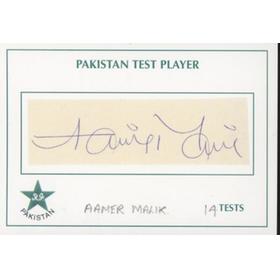 AAMER MALIK (PAKISTAN) CRICKET AUTOGRAPH
