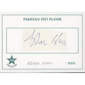 AZHAR KHAN (PAKISTAN) CRICKET AUTOGRAPH