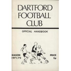 DARTFORD FC 1971-72 OFFICIAL HANDBOOK