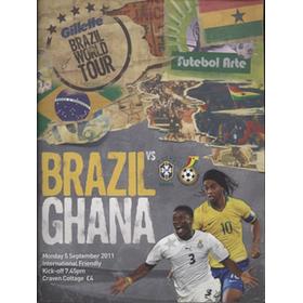 BRAZIL V GHANA (FRIENDLY) 2011 FOOTBALL PROGRAMME