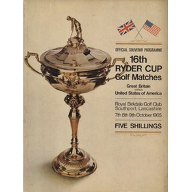 RYDER CUP 1965 (ROYAL BIRKDALE) OFFICIAL GOLF PROGRAMME