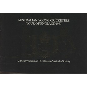 AUSTRALIA YOUNG CRICKETERS TOUR OF ENGLAND 1977 