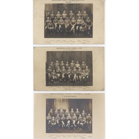 BRUNTSFIELD RUGBY FOOTBALL CLUB (EDINBURGH) 1921-26 POSTCARDS X3