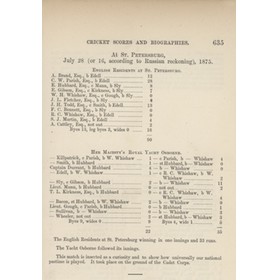 CRICKET MATCH IN RUSSIA 1875