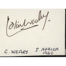 COLIN WESLEY (SOUTH AFRICA) CRICKET AUTOGRAPH