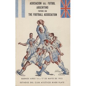 ARGENTINA V ENGLAND 1953 FOOTBALL PROGRAMME