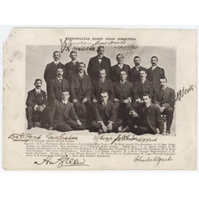 METROPOLITAN RUGBY UNION (SYDNEY) V BRITISH LIONS 1904 MENU - SIGNED BY COMMITTEE