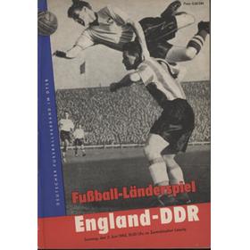 EAST GERMANY V ENGLAND 1963 FOOTBALL PROGRAMME
