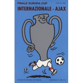 INTER MILAN V AJAX 1972 (EUROPEAN CUP FINAL) FOOTBALL PROGRAMME