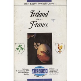 IRELAND V FRANCE 1989 RUGBY UNION PROGRAMME