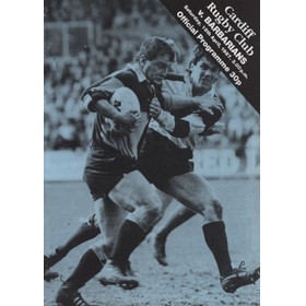 CARDIFF V BARBARIANS 1987 RUGBY UNION PROGRAMME (SIGNED BY BARBARIANS)