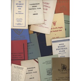 RUGBY UNION CLUB FIXTURES CARDS 1946 ONWARDS (X40)
