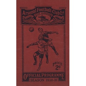 ARSENAL V BOLTON WANDERERS 1930-31 FOOTBALL PROGRAMME (ARSENAL CONFIRM THEIR FIRST LEAGUE TITLE)